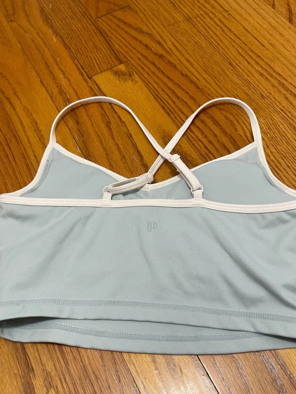 PacSun Light Blue Bralette with Cream Trim